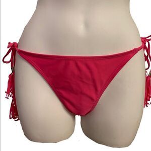 BP Nordstrom Bohemian Tassel Bikini Bottom Hot Pink S